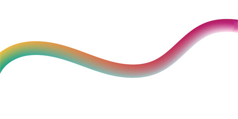 Colorful abstract wave background vector rainbow wavy line isolated on transparent background