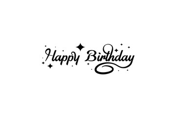 Happy birthday typography vector, background, greeting in eps 10.