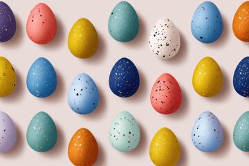Obraz premium Vibrant seamless easter egg patterns for spring festivities and holiday promotions