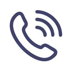 Incoming Call Icon Representing Ringing Telephone and Communication Alert