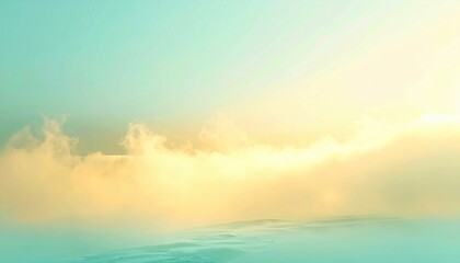 Obraz premium Ethereal sunrise over tranquil waters calm nature scene serene environment landscape view inspirational concept
