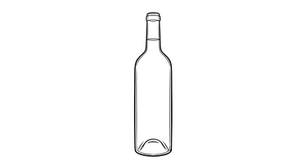 Empty Wine Bottle Outline