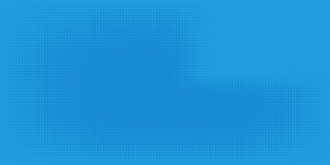 Halftone dots on blue background. Comic pop art style blank layout. Template design for comic book, presentation, sale or web banner. Vector illustration