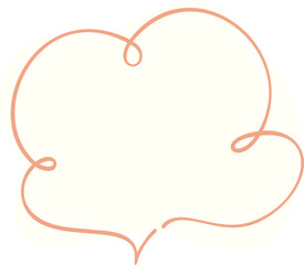 Hand-drawn style speech bubble illustration