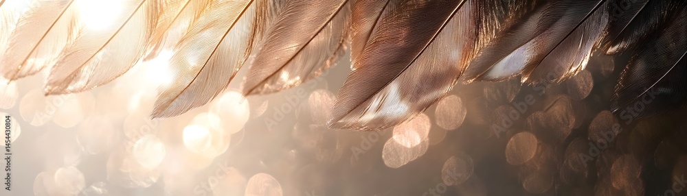 Poster Close-up view of delicate bird feathers.