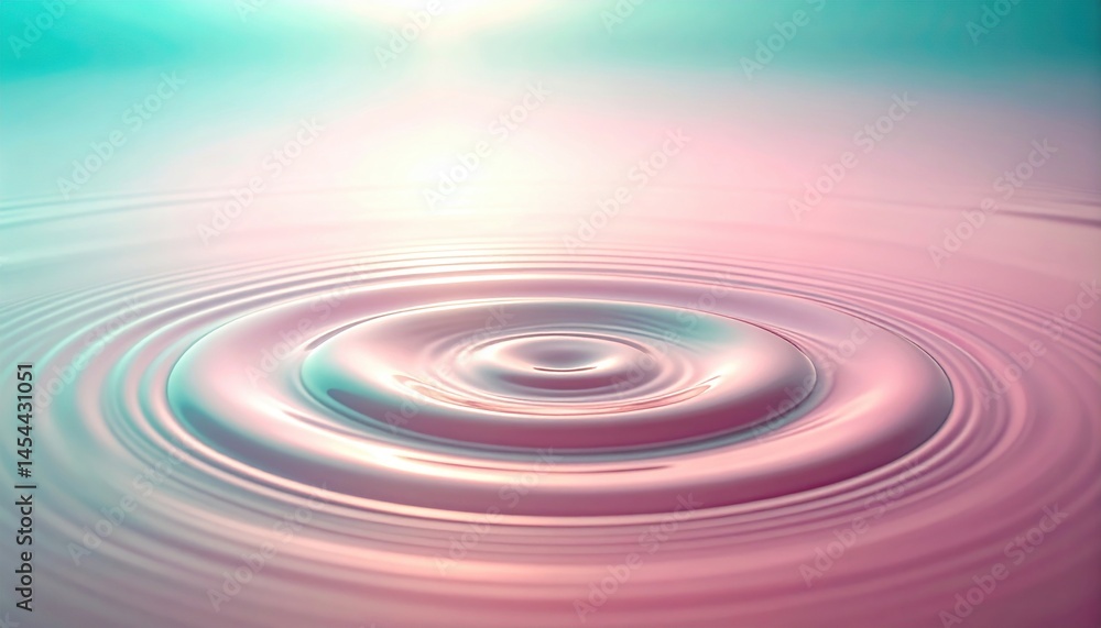 Poster water ripples creating calming patterns nature digital art serene environment close-up view tranquil