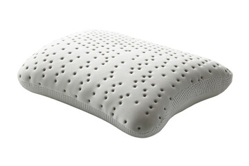 Luxurious breathable perforated pillow for ultimate sleep comfort shown against a black on transparent background