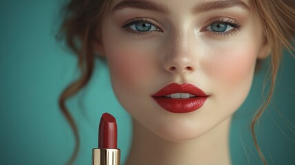 Woman with red lipstick (2)