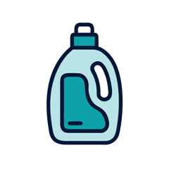 Obraz premium Liquid Detergent Bottle Icon Representing Cleaning and Household Hygiene