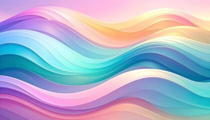 Obraz premium A Collection of Abstract Waving Pastel Colored Smooth Backdrop for Wallpapers Featuring Artistic Designs in Elegant Forms and Smooth Structures Presenting a Peaceful Vibe