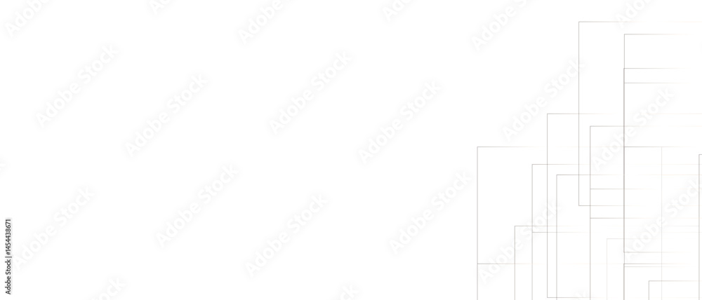 Poster abstract golden geometric square overlap layer lines on transparent background. grey minimal lines a