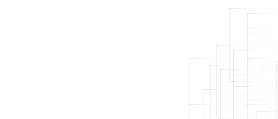 Abstract golden geometric square overlap layer lines on transparent background. Grey minimal lines abstract futuristic tech background.