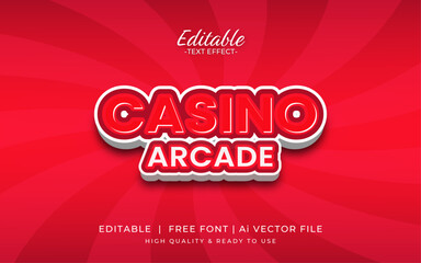 Casino Arcade Text Effect. red card gambling