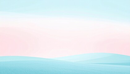 Obraz premium Calm horizon sunrise serene landscape digital illustration pastel colors aerial view tranquility concept