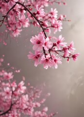 Obraz premium Mesmerizing swirl of abstract pink sakura petals in a blurred spring background , beauty, feminine