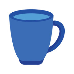 blue cup vector art illustration on white background