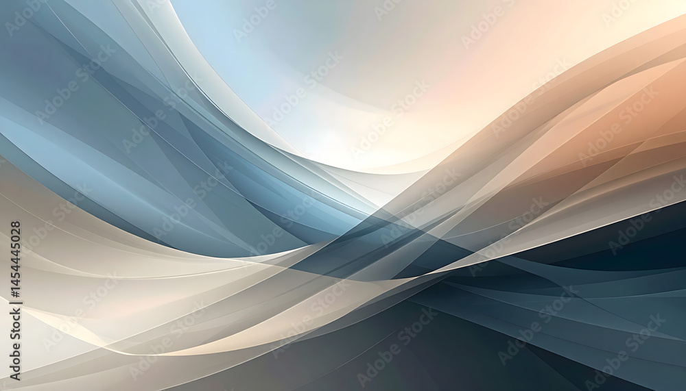 Poster abstract smooth waving layers backdrop design wallpaper illustration with fluid geometric shapes and
