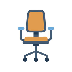 Fototapeta premium Office Swivel Chair Icon Representing Home Office and Comfortable Workspace