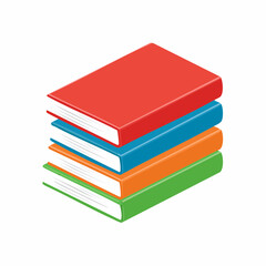 icon of set of books vector illustration education