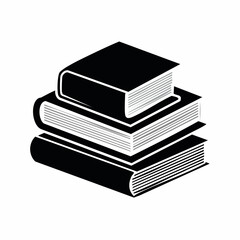 icon of set of books vector illustration education