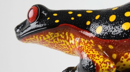 Obraz premium Red-eyed frog, close-up, studio, white background, wildlife