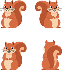 Cute red squirrel cartoon vector illustration perfect for t-shirt and craft projects designs 