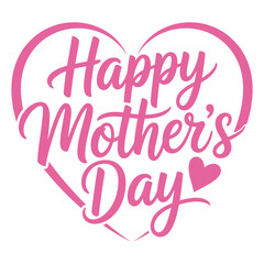 Happy Mother's Day Typography Design