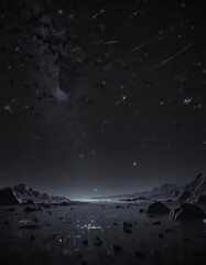 Fototapeta premium Sparkling stars scattered across a deep black night sky , heavens, twinkling
