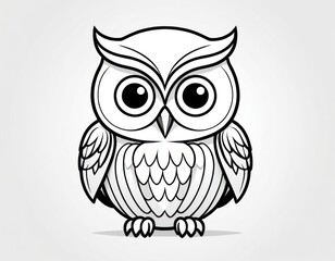 Fototapeta premium Cute Cartoon Owl