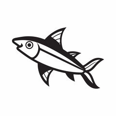 Obraz premium anchovy vector icon with a white background