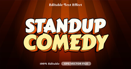 stand up comedy 3d logo template editable text effect style