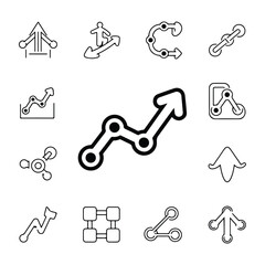A silhouette of  Scalability line icon set vector on a white background