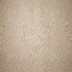 Elegant neutral damask wallpaper, intricate lace-like baroque pattern ,  antique,  grey
