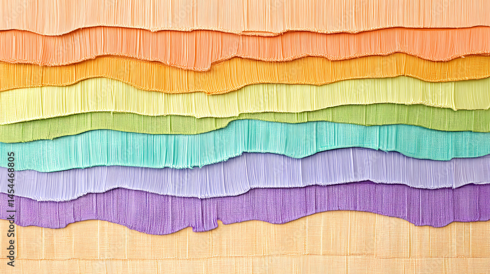 Poster colorful layered paper textures in vibrant hues creating a visually appealing backdrop for design