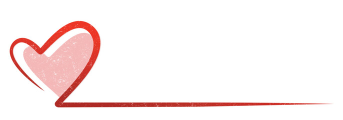 The one line symbol of a red heart.
