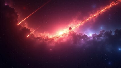 Colorful celestial explosion in a vast cosmic nebula.