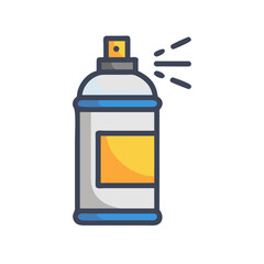 Spray Paint Can Icon Representing Graffiti Art and Street Painting
