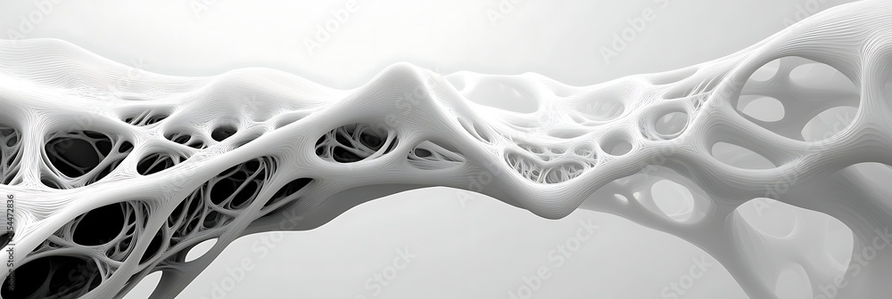 Poster abstract cellular landscape: a captivating abstract visualization showcases a network of organic, ce