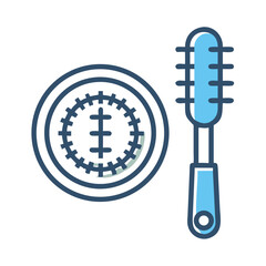 Obraz premium Stitching Wheel Tool Icon Representing Pattern Marking and Textile Craft