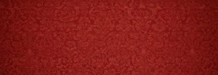 Intricate red damask wallpaper, classic design , damask texture, detail, pattern