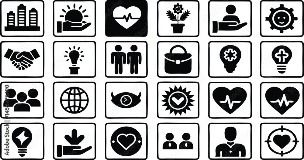 Aufkleber a vector icon set with a cross symbol for web design and business illustrations