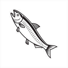 anchovy vector icon with a white background