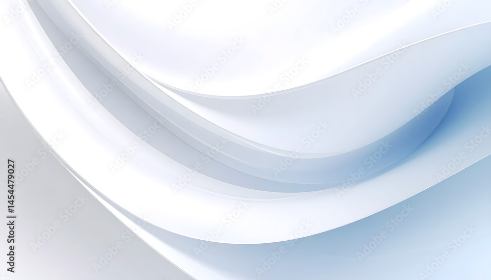 Poster abstract smooth white background with soft waving curves creating an elegant backdrop and plenty of 