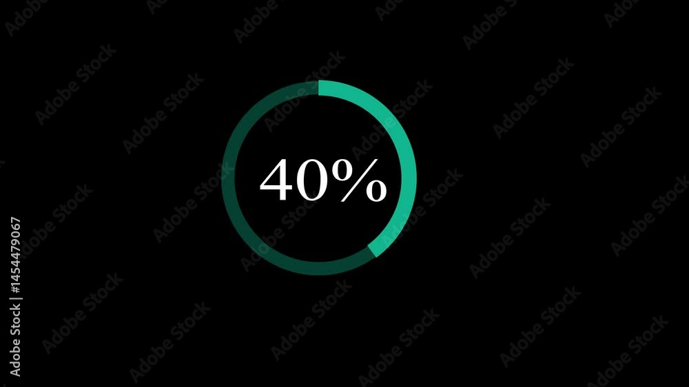 Fototapete rectangle percentage diagram, meter showing 40%.ready-to-use for web design, user interface ui or in