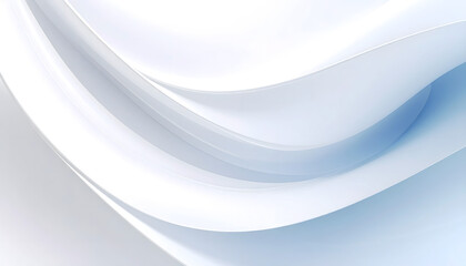 Obraz premium Abstract Smooth White Background with Soft Waving Curves Creating an Elegant Backdrop and Plenty of Unused White Space for Text and Designs
