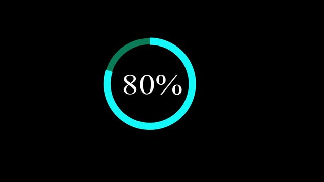 rectangle percentage diagram, meter showing 80%.ready-to-use for web design, user interface UI or infographic - indicator with black and light light green