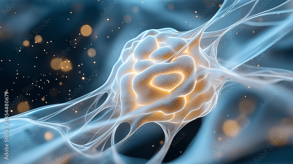 Poster a conceptual visualization of artificial general intelligence (agi) interconnecting lines ,surrounde