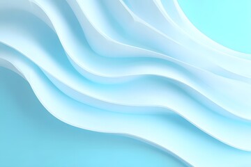 Elegant Curved Waves on Soft Blue Background for Modern Designs
