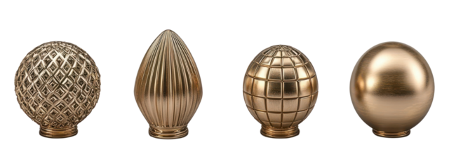 Decorative Golden Ornaments for Home Decor, Unique Designs and Textures for Stylish Interiors and Creative Projects