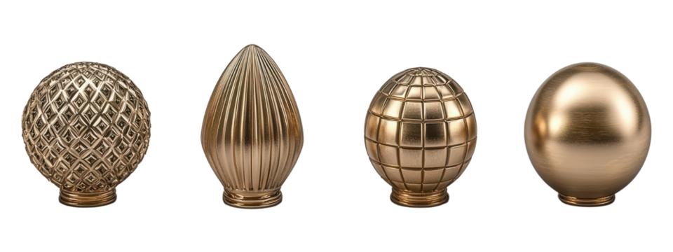 Decorative Golden Ornaments for Home Decor, Unique Designs and Textures for Stylish Interiors and Creative Projects